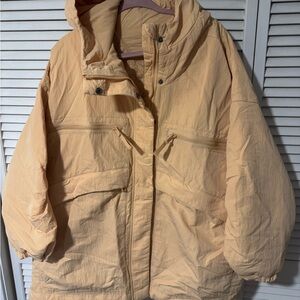 Free People Light Tan Utility Jacket